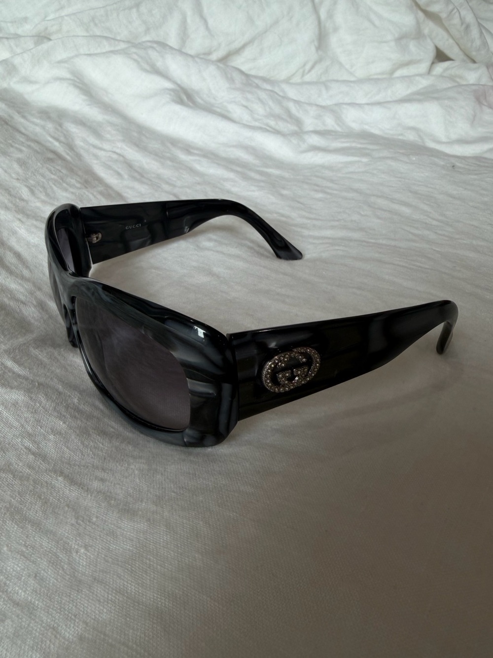 Gucci Rhinestone Logo Sunglasses